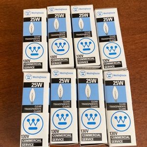 Westinghouse item#03682 25W 130V 💡💡💡💡💡💡💡💡set of 8